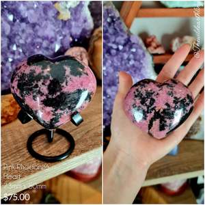 Crystal Heart Collection: Pink Rhodonite 73mm
