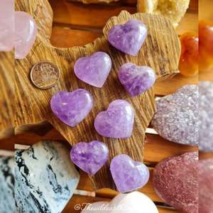 Amethyst Hearts 30mm