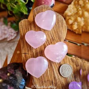 Crystal Heart Collection: Rose Quartz Puff Heart 40mm