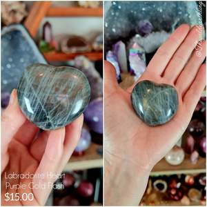 Labradorite Heart