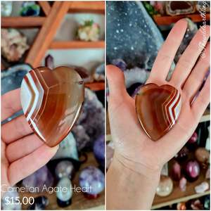Crystal Heart Collection: Carnelian Agate Heart