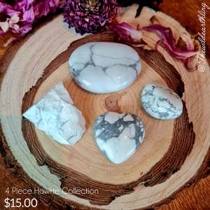 Crystal Stars And Moons: 4 Piece Howlite Collection