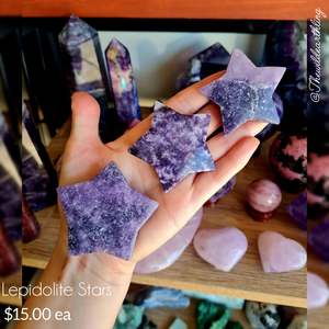 Crystal Stars And Moons: Lepidolite Star
