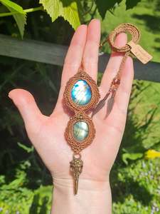 Crystal Jewelry: Labradorite Wrapped in Caramel