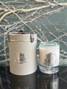 Côte Noire Pink Champagne Luxury Candle - White Glass