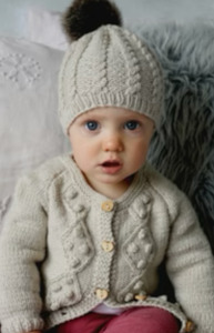 All Patterns: Lisa F Baby Cakes BC98 Riley Cardi and Hat