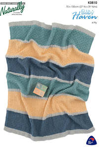 Naturally - K0810 - Baby Haven Blanket Pattern