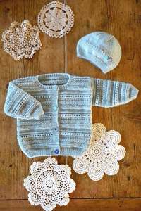 Baby Cakes - BC105 - Carmel Cardi and Hat Pattern