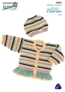 Naturally - K0806 - Baby Haven Cardigan & Hat