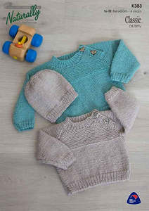 Raglan Sweater & Hat - Naturally K383 Pattern