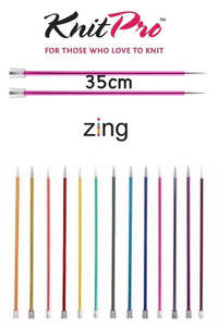Knitpro - Zing Straight Needles - 35cm Length - Various Sizes