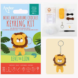 Patterns: Levi the Lion - Anchor Mini Amigurumi Keyring Kit