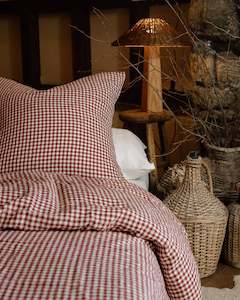 Bedding: LE LIN MULBERY GINGHAM DUVET