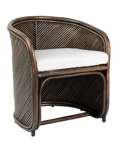 BERMUDA DINING CHAIR - WALNUT RATTAN