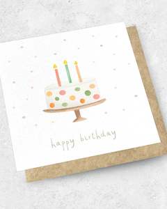 Greeting Card: HAPPY BIRTHDAY CAKE - GREETING CARD