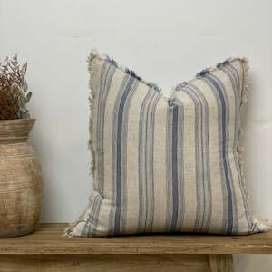 Cushions: ERIKA CUSHION COVER WITH BLUE HORIZON STRIPE