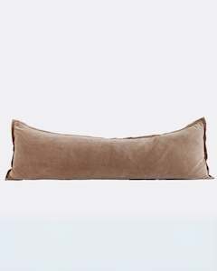 EVELYN VELVET LONG LUMBAR COVER - NATURAL