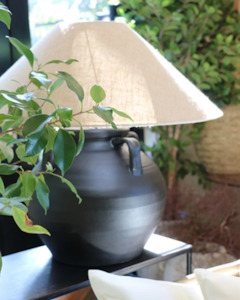 TUSCAN STYLE LAMP WITH COOLIE SHADE