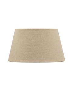 Lighting: FLAX BASKET WEAVE TAPERED DRUM 31CM LAMPSHADE