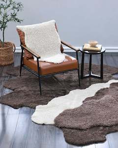 Rugs: NZ Short Wool Sheepskin Rug - Mushroom