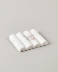 WHITE MARBLE SOAP DISH/SPOON REST