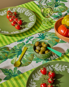 Kitchen Glassware: VINES SMALL BOWL - GREEN