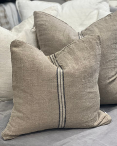 ANGASTON BLUE STRIPE HANDLOOMED CUSHION COVER