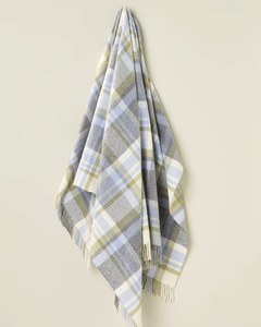 PORTREE DUCK EGG 100% MERINO THROW