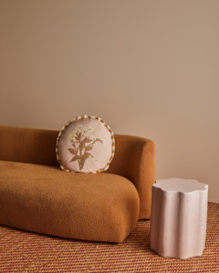 Cushions: FORGET ME NOT - CARAMEL ROUND CUSHION