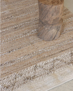 Rugs: LOOM WOVEN RUG - EARTH AND IVORY