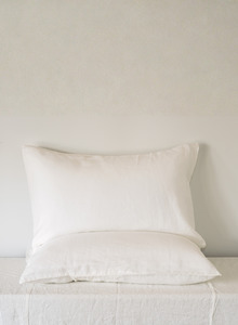 Bedding: LE LIN - STANDARD PILLOW CASE SET - WHITE