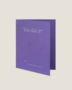 YOU DID IT - SHORT TALK GREETING CARD