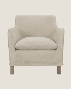 Furniture: HARBOUR ARMCHAIR - NATURAL LINEN
