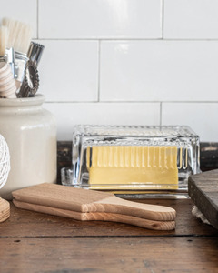 GLASS BUTTER DISH