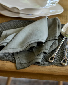 Kitchen Glassware: RILEY NAPKIN - FOG BLUE (SET OF 4)