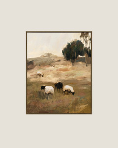 Art: FLOCK - HAND EMBELISHED FRAMED CANVAS