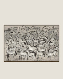 Art: HERD - HEAVY TEXTURED FRAMED CANVAS