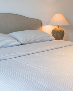 Bedding: LE LIN DUVET - DOUBLE PINSTRIPE