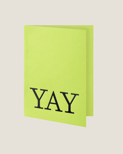 All: YAY- SHORT TALK GREETING CARD