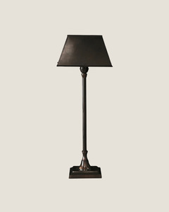 Lighting: BROOKLYN DARK BRONZE - LAMPBASE WITH METAL SHADE