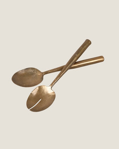 Kitchen Glassware: BRASS FORGED SALAD SERVERS