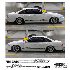 Nissan Cefiro side graphic kit The Wrap Department
