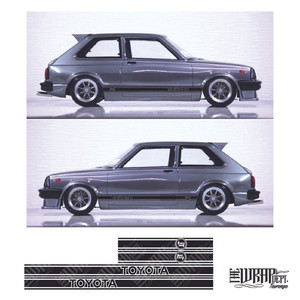 Toyota Starlet side graphic kit The Wrap Department