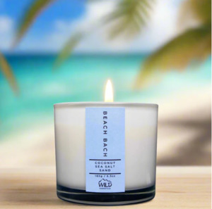 Products: Luxury Beach Bach Candle - The Yoga NZ Wide Shipping