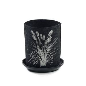 Products: Jo Luping Design - Toetoe on Dark Grey - Eco felt Growbag - Think Eco