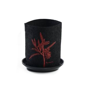 Products: Jo Luping Design - Rewarewa On Dark Grey - Ecofelt Growbag - Think Eco