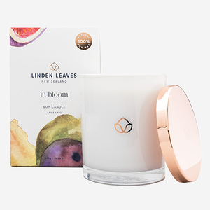 Products: Linden Leaves Amber Fig Soy Wax Candle - Think Eco