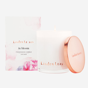 Products: Linden Leaves Pink Petal Soy Wax Candle - Think Eco