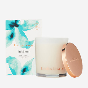 Products: Linden Leaves Aqua Lily Soy Wax Candle - Think Eco