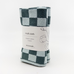 Products: Multi Cloth - Sea Foam Cheque - Think Eco